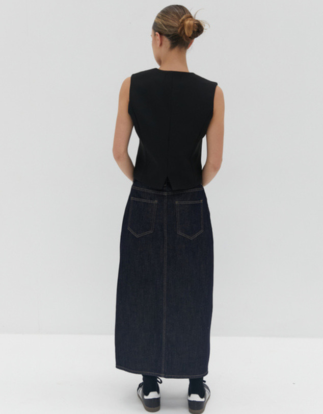 Style Addict - Nikki Denim Midi Skirt