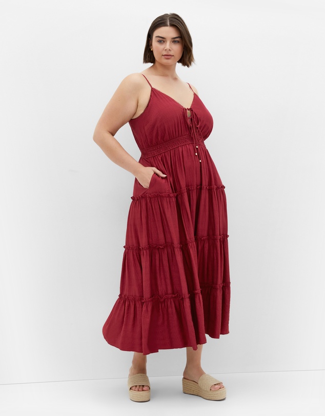 City Chic - Aiza Tier Maxi Dress
