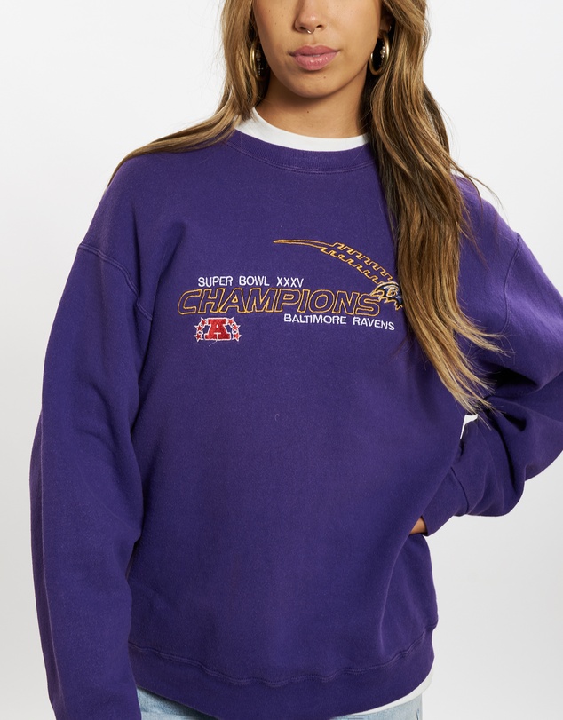 Vintage by The Real Deal - Pre Loved - Vintage NFL Baltimore Ravens Super Bowl Sweatshirt