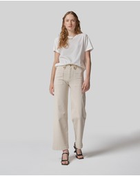 DRICOPER DENIM - Carrie Cream Wide Straight Leg Jeans