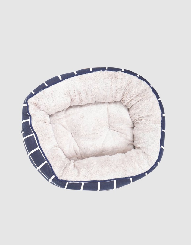Mog & Bone - Reversible Cat Bed - Navy Check Print