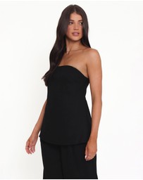 Petal & Pup - Rosemarie Strapless Top - Black