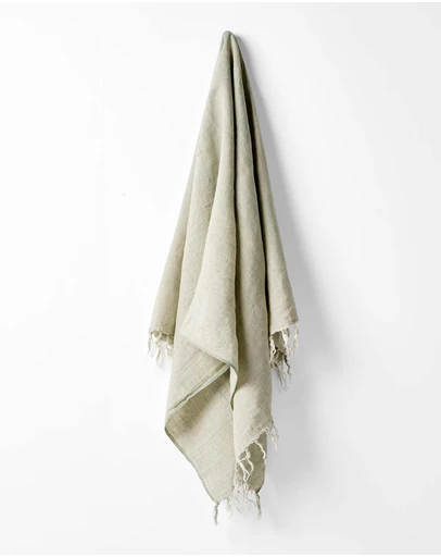 Aura Home - Linen Fringe Throw
