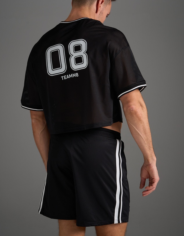 TEAMM8 - S.S.C. Fraternity Drop Sleeve Crop Tee