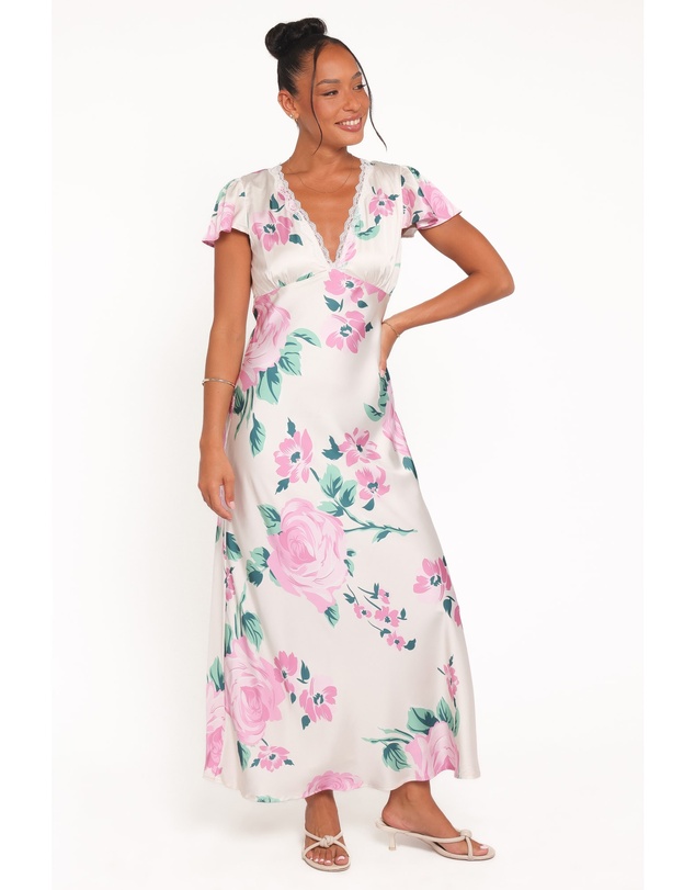 Petal & Pup - Mirelda Midi Dress - Pink Floral