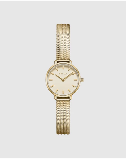 Breda - Beverly Tethered Gold and Metal Bracelet Watch, 25MM