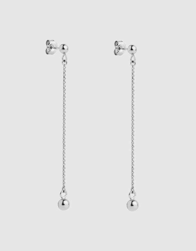 Najo - Sunbeam Silver Stud Drop Earrings