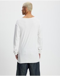 Surrounded By Ghosts - The Gypsum Slim Rib Knit Long Sleeve T-Shirt