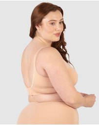 B Free Intimate Apparel - Wide Strap Wirefree Bra with Fixed Comfort Cups (A-B-C-D) Cup