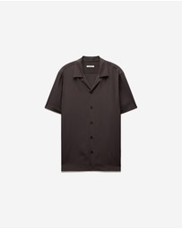 Calibre - Camp Collar Silk Shirt Espresso
