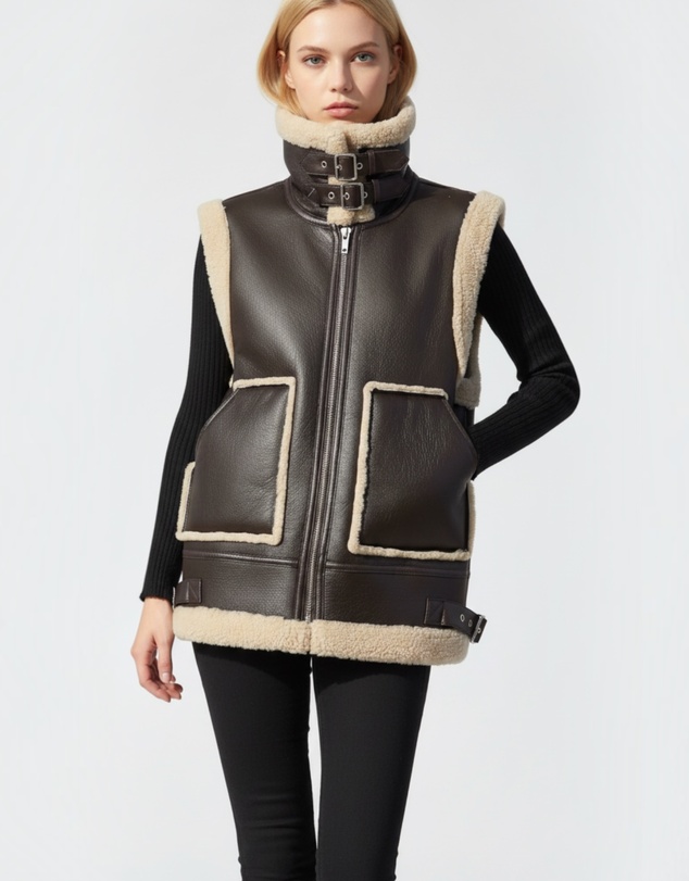 Mossée - Chole Faux Shearling Vest