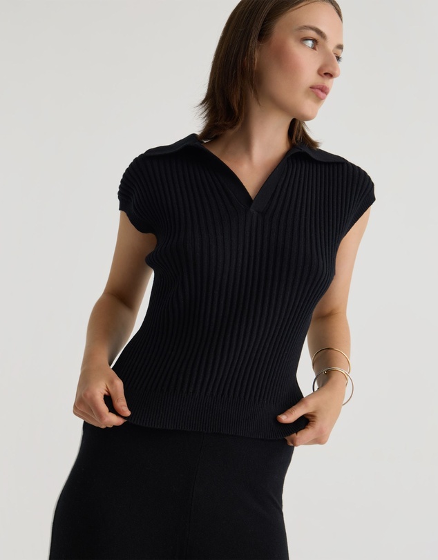 Oxford - Becca Cashmere Blend Polo Knit