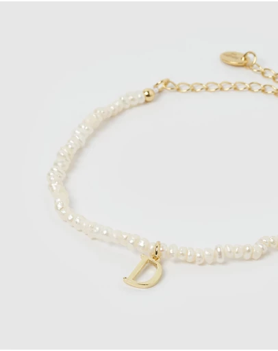 Miz Casa and Co - Pearl Letter D Bracelet