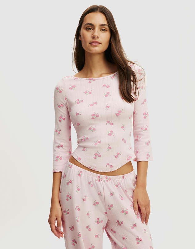 Cotton On Body - Long Pyjama Set Cotton Dreamy Soft Pointelle