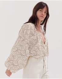 Cloth & Co. - The Block Print Blouse | Stone