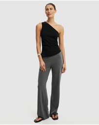 Cotton On - Stud Trim Asymmetrical Knit Top