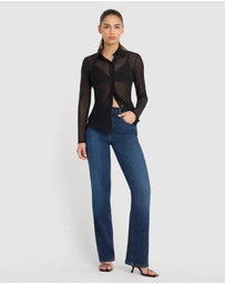 Good American - Soft Tech Good True Straight Jeans