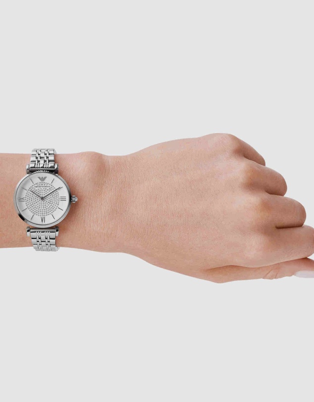 Emporio Armani - Silver Tone Analogue Watch