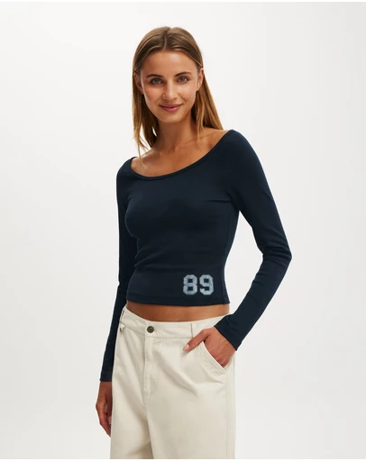 Cotton On - The Ls Off Shoulder Graphic Tee