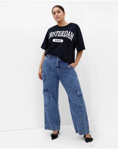 City Chic - Harley Fit Cargo Detail Jean
