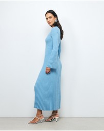 AERE - Indi Accordian Pleated Organic Knit Dress