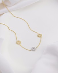 Wanderlust + Co - Sunlit Trio Gold Necklace