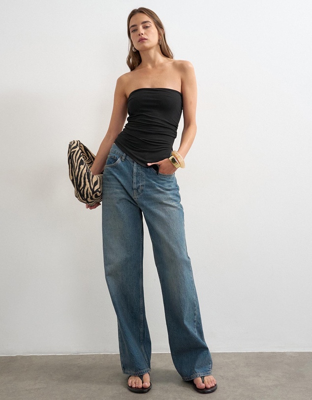 TOPSHOP - Madison Spild Side Bandeau Top