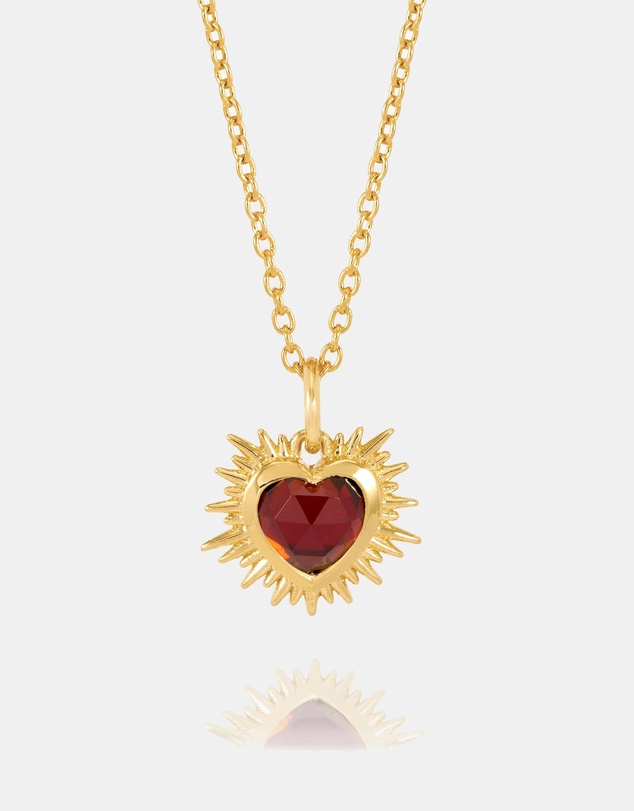 Rachel Jackson - Electric Love January Birthstone Heart Necklace