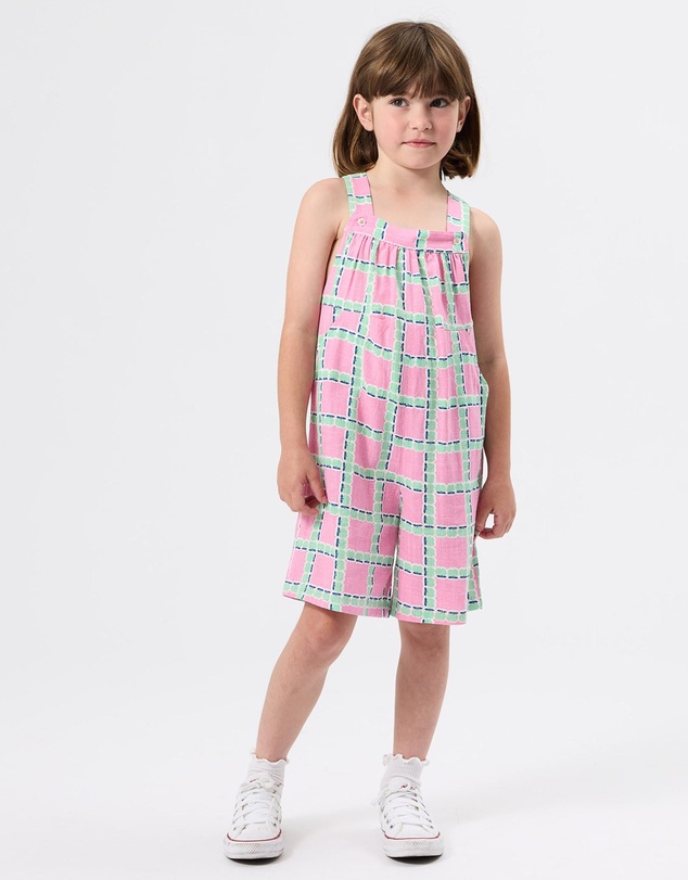 Goldie + Ace - Apple Check Jumpsuit - Babies-Kids