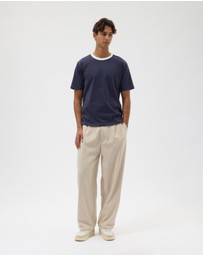 AERE - Contrast Collar T-Shirt