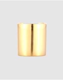 Kuzzoi - ICONIC EXCLUSIVE - Earrings Male Earcuff Wide Single 925 Sterling Silver Gold Plated