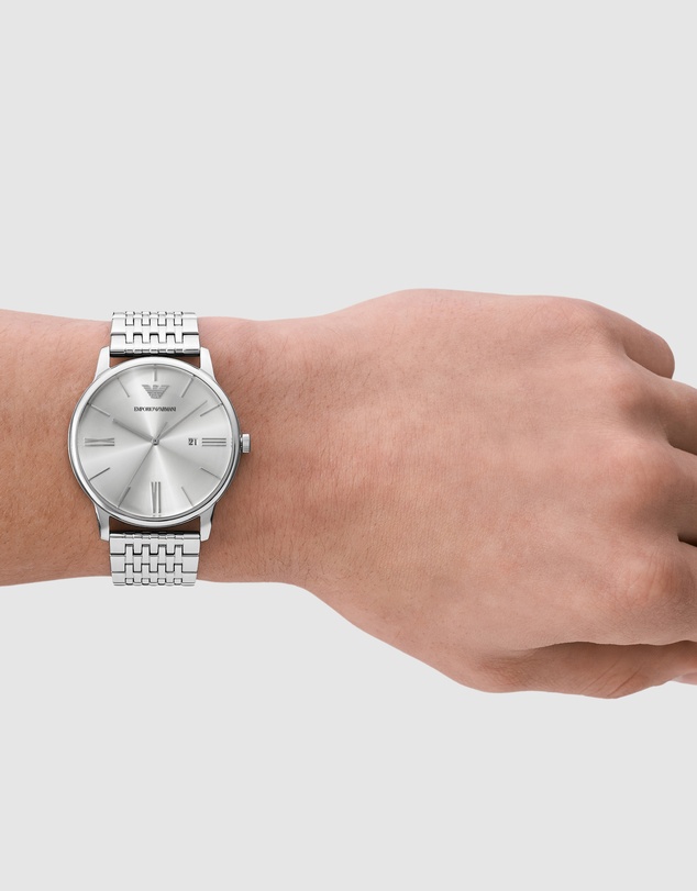 Emporio Armani - Silver Tone Analogue Watch