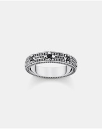 THOMAS SABO - Band ring with black zirconia