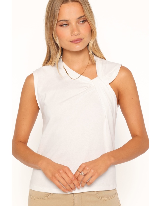Petal & Pup - Maddy Twist Knit Tee - White