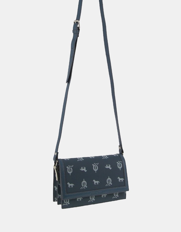 Pierre Cardin - Pierre Cardin Canvas Print/Leather Trim Flap Cross-Body Bag