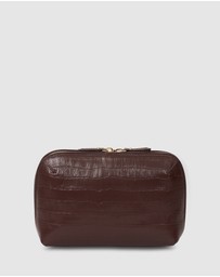 SABEN - Tate Tech Pouch Espresso Croc