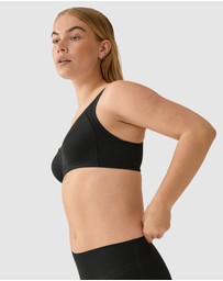 Naturana - Comfortable Wide Strap Wirefree Bra With Mesh