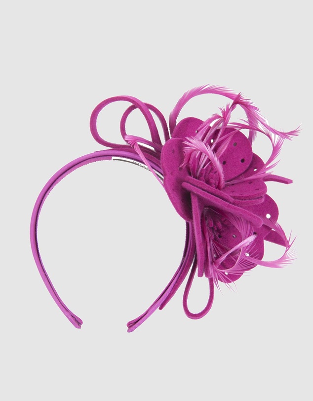 Max Alexander - Felt Fuchsia Flower Fascinator