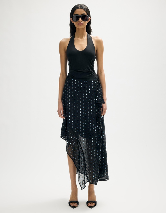 Minima Esenciales - Sevina Beaded Midi Skirt