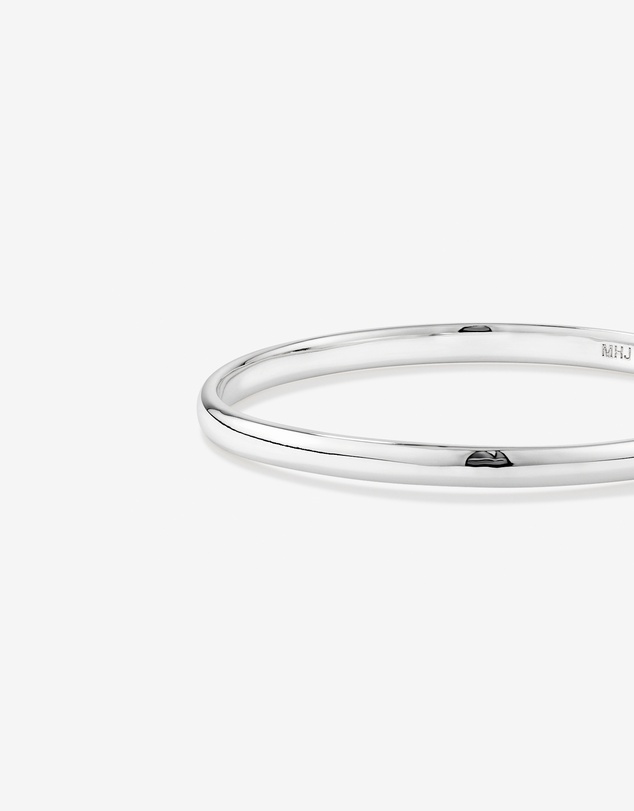 Michael Hill - 3.7mm Width Solid Round Baby Bangle in Sterling Silver