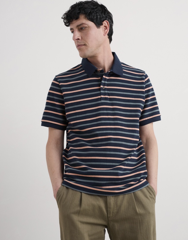 Seasalt - Seasalt Cornwall Multi Balefire Stripe Polo
