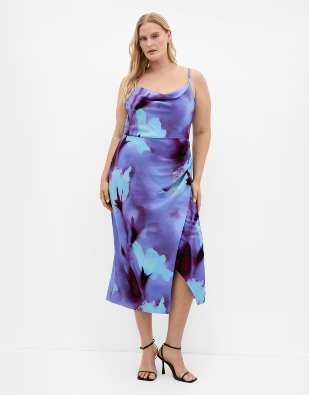 City Chic - Mariana Print Midi Dress - Azure