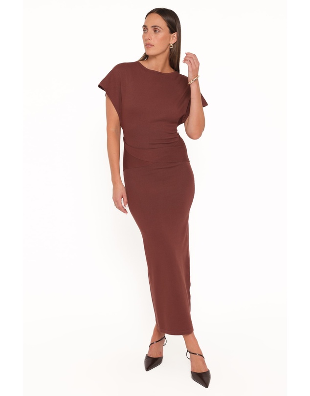 Petal & Pup - Carlina Midi Dress - Brown