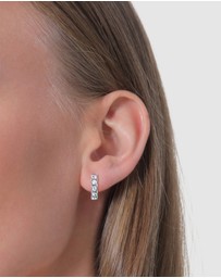 Elli Jewelry - Earrings Hoops Crystal 925 Sterling Silver