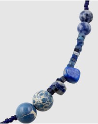 Haze & Glory - ICONIC EXCLUSIVE - Necklace Men Agate Beads 925 Sterling Silver