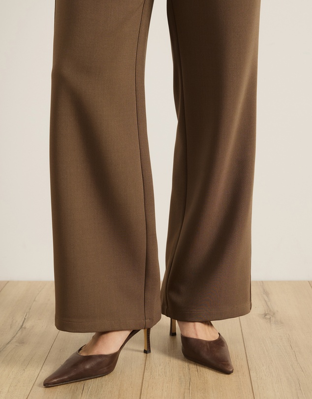 Atmos&Here - Mia Straight Leg Tailored Pants With Piping Detail