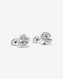 Michael Hill - 0.15 Carat TW Diamond Knots Stud Earrings in Sterling Silver
