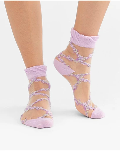 High Heel Jungle - Flower Trellis Sock