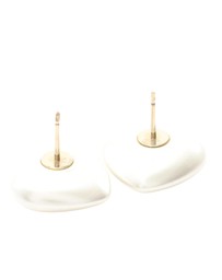 Pre-Loved by Azura Reborn - Pre-Loved CC Gold Plated Faux Pearl and Rhinestone Heart Earrings