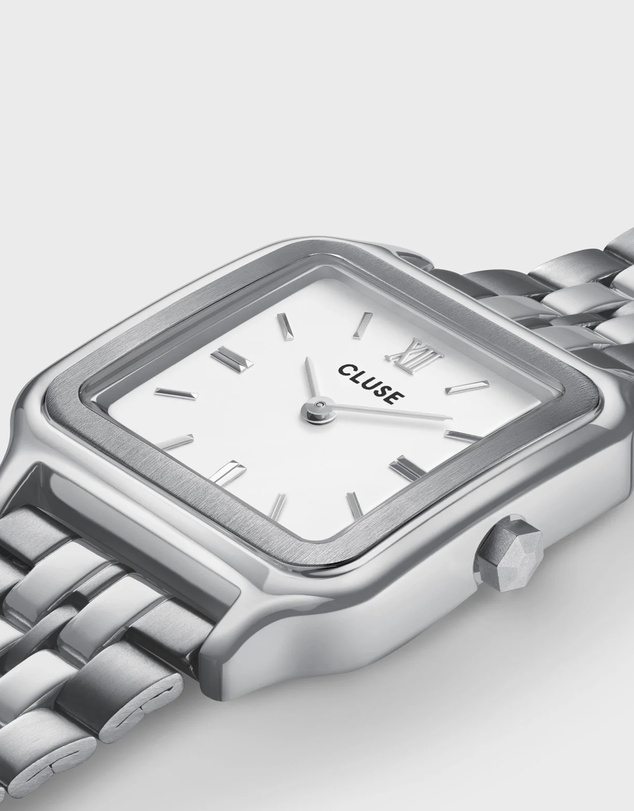 Cluse - Gracieuse Silver Link & Élevé Silver Tennis Bracelet Gift Set